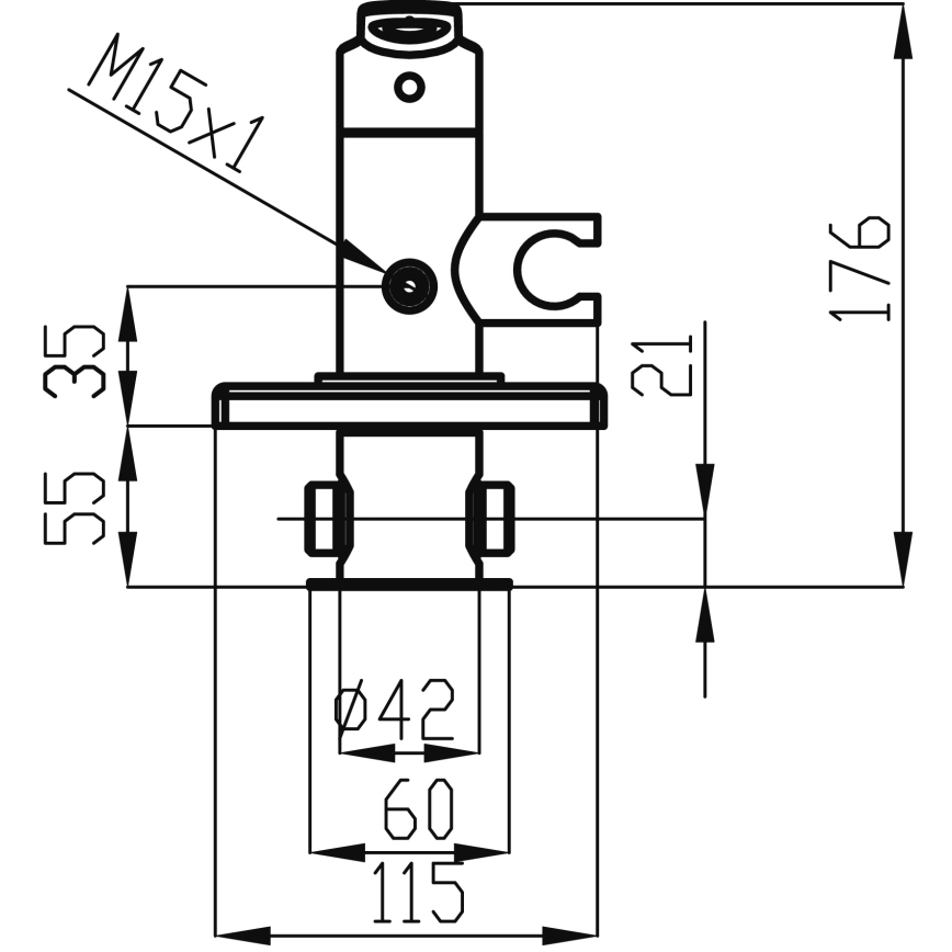 Novaservis-Kran till bidé med spruta för dold installation METALIA skinande krom