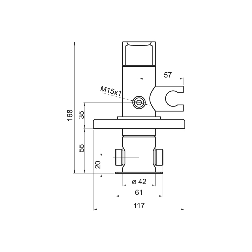 Novaservis-Kran till bidé med spruta för dold installation METALIA skinande krom