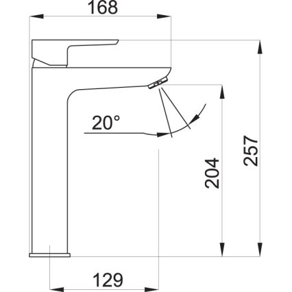 Novaservis - Kran till handfat METALIA ECO 25,7 cm matt svart