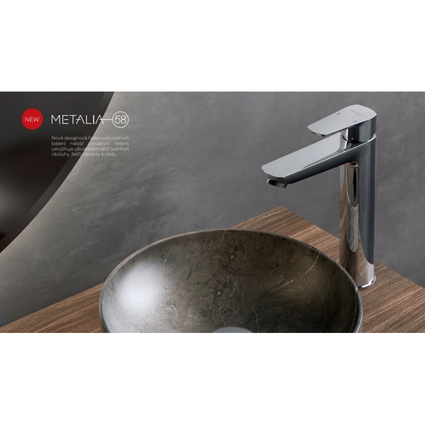 Novaservis - Kran till handfat METALIA ECO 25,7 cm skinande krom