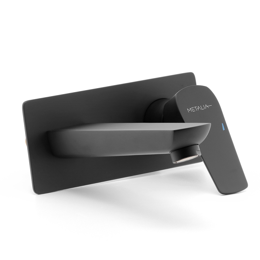 Novaservis - Tvättställsblandare för dold installation METALIA ECO matt svart