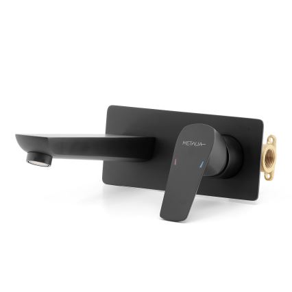 Novaservis - Tvättställsblandare för dold installation METALIA ECO matt svart