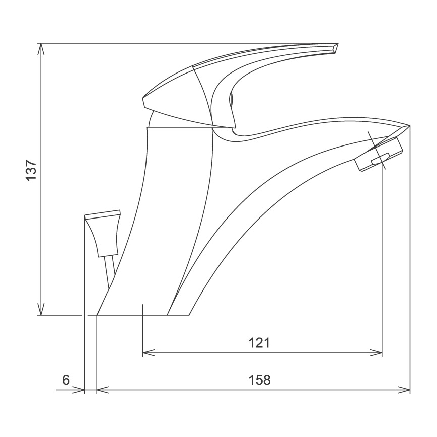 Novaservis - Tvättställsblandare METALIA vit
