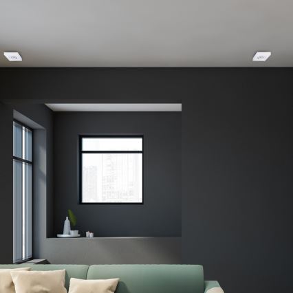 Infälld spotlight NUSA 1xGU5,3/MR16/50W/12V fyrkantig vit