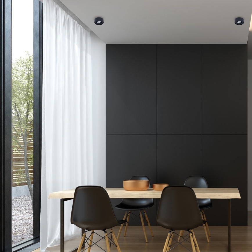 Infälld spotlight NUSA 1xGU5,3/MR16/50W/12V rund svart