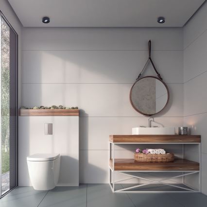 Infälld spotlight NUSA 1xGU5,3/MR16/50W/12V rund svart