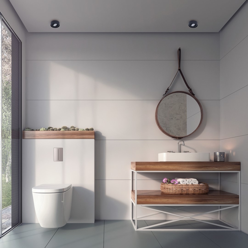 Infälld spotlight NUSA 1xGU5,3/MR16/50W/12V rund svart