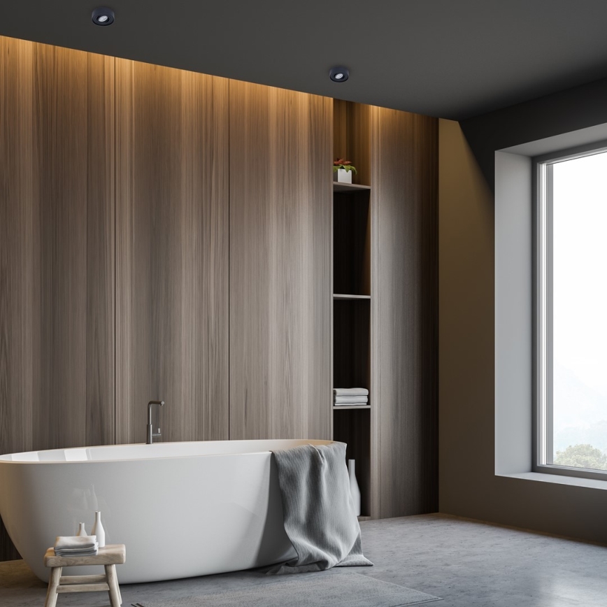 Infälld spotlight NUSA 1xGU5,3/MR16/50W/12V rund svart