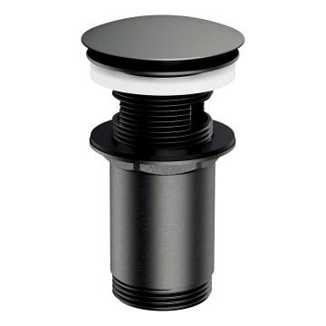 OMNIRES A706GR - Tvättställsventil CLICK-CLACK Ø 6,6 cm borstad grafit