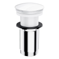 OMNIRES A716BP - Tvättställsventil CLICK-CLACK Ø 6,6 cm blank vit