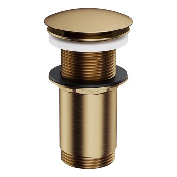 OMNIRES A716BR - Tvättställsventil CLICK-CLACK Ø 6,6 cm borstad antikbrons