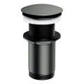OMNIRES A716GR - Tvättställsventil CLICK-CLACK Ø 6,6 cm borstad grafit