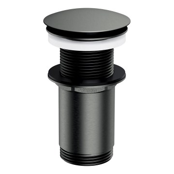 OMNIRES A716GR - Tvättställsventil CLICK-CLACK Ø 6,6 cm borstad grafit