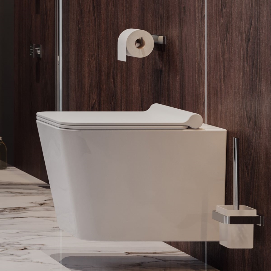 OMNIRES BOSTONDEBP - Toalettsits SoftClose BOSTON duroplast/glänsande vit