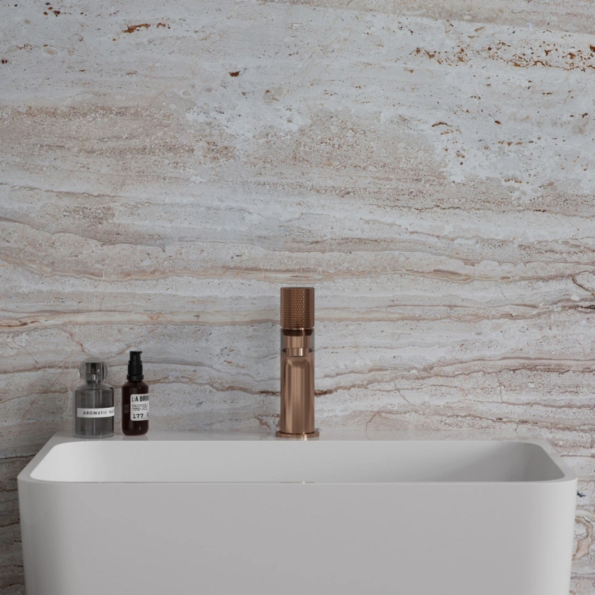 OMNIRES CT8010CPB - Tvättställsblandare CONTOUR 16,6 cm borstad koppar
