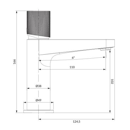 OMNIRES CT8010CPB - Tvättställsblandare CONTOUR 16,6 cm borstad koppar