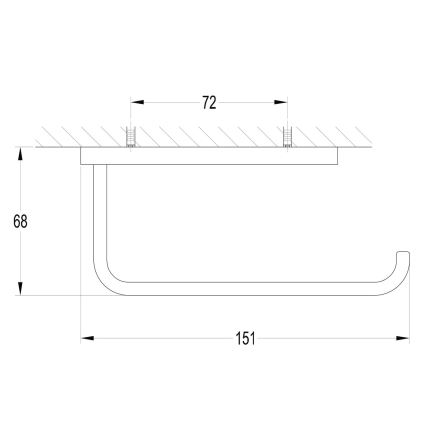 OMNIRES DA70510BL - Toalettpappershållare DARLING halv-matt svart