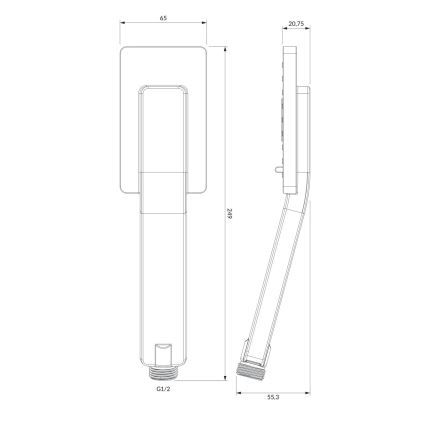 OMNIRES JIMJIM-RBL - Handdusch JIMJIM matt svart