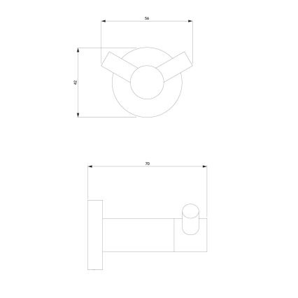 OMNIRES MP60120CR - Väggkrok MODERN PROJECT skinande krom