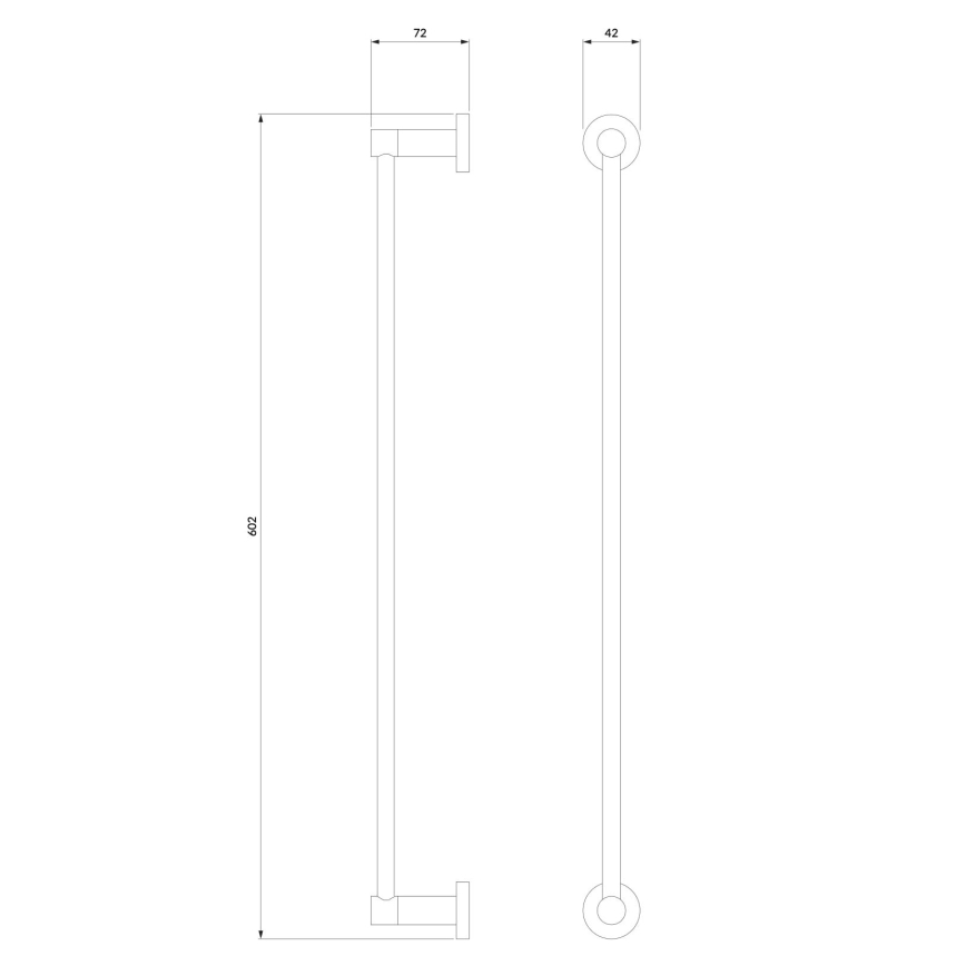 OMNIRES MP60216BL - Handdukshängare för vägg MODERN PROJECT 60 cm matt svart