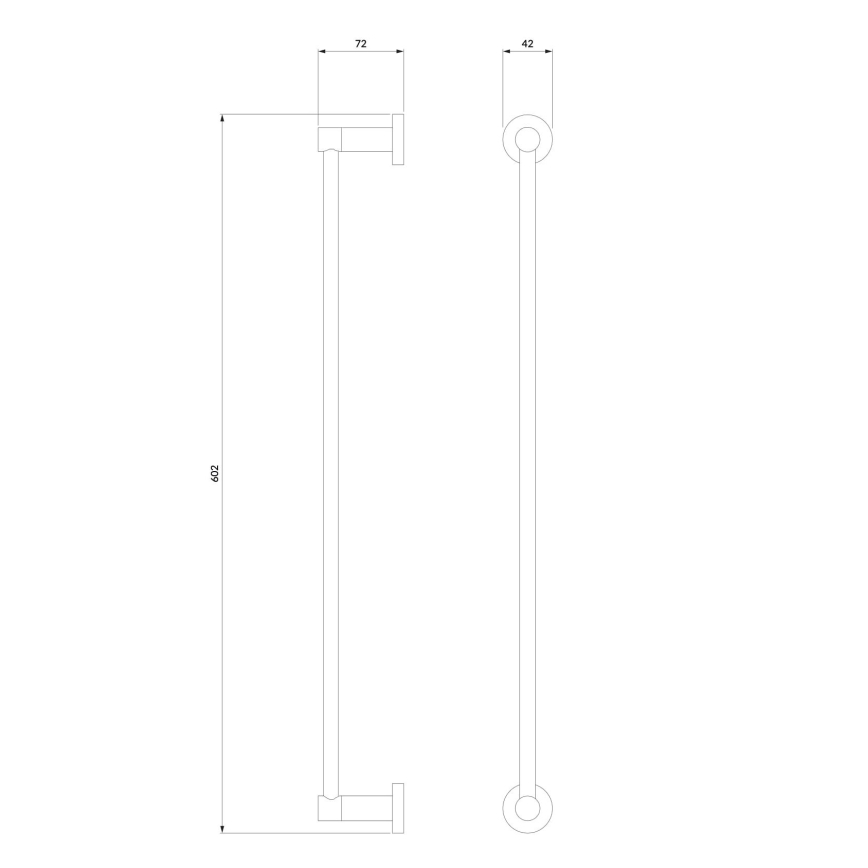 OMNIRES MP60216GR - Handdukshängare för vägg MODERN PROJECT 60 cm grafit