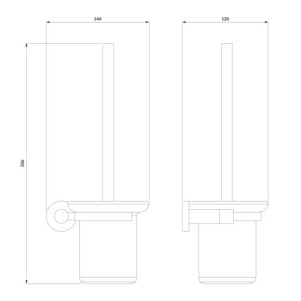 OMNIRES MP60620BL - Toaletborste med vägghängare MODERN PROJECT matt svart