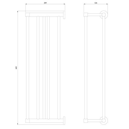 OMNIRES MP60920CR - Handdukshängare för vägg MODERN PROJECT 60 cm skinande krom