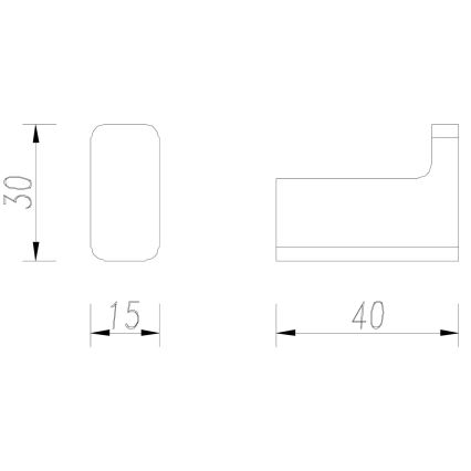 OMNIRES NL80110BL - Väggkrok NELSON matt svart