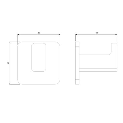 OMNIRES NL80115CR - Väggkrok NELSON skinande krom