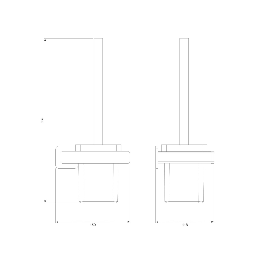 OMNIRES NL80620CR - Toaletborste med vägghängare NELSON skinande krom