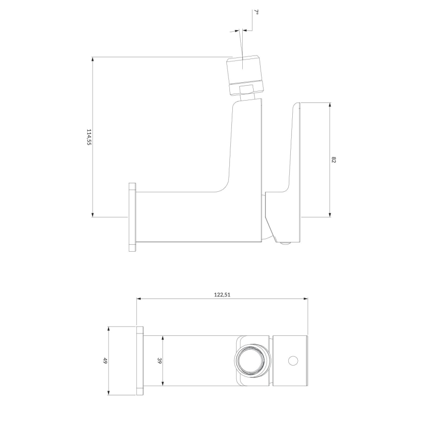 OMNIRES PM7420BL - Kran till bidé PARMA 12,25 cm matt svart
