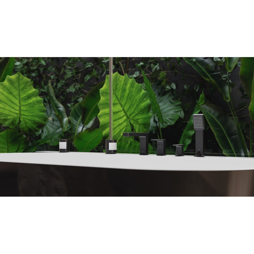 OMNIRES PM7432BL - Kran till badkar 4-hål PARMA matt svart