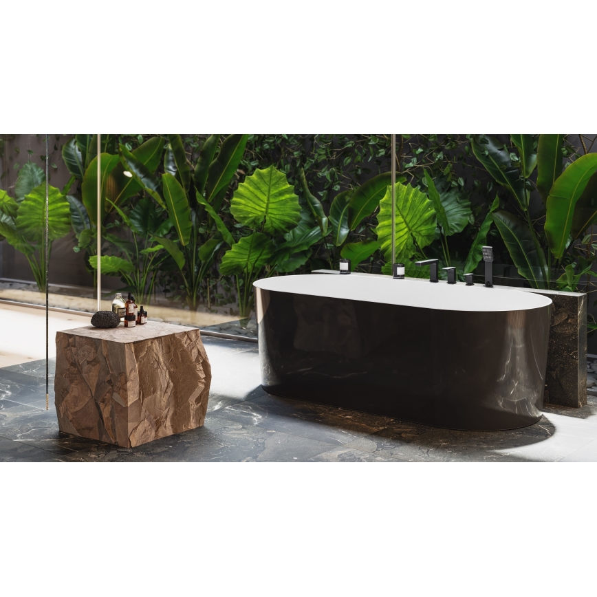 OMNIRES PM7432BL - Kran till badkar 4-hål PARMA matt svart