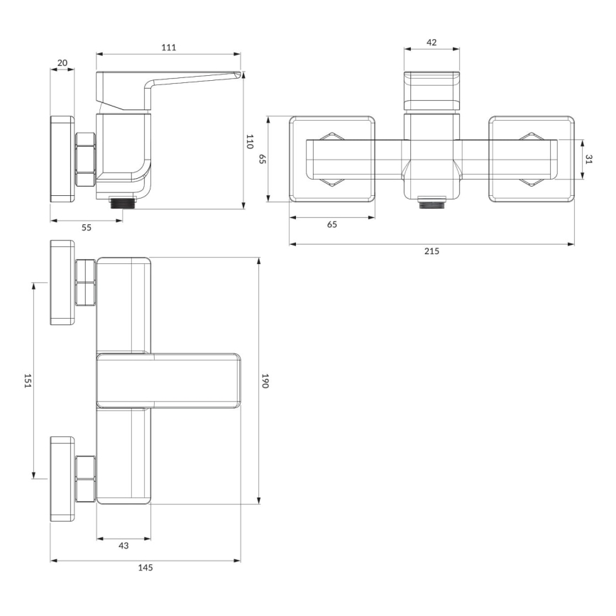 OMNIRES PM7440CR - Dushkran PARMA skinande krom