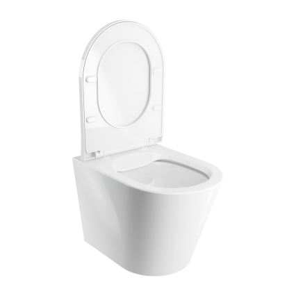OMNIRES TAMPAMWBP - Vägghängt WC med SoftClose-sits TAMPA, keramik/blank vit