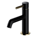 OMNIRES Y1210NBLGL - Tvättställsblandare Y 16,2 cm satinmatt svart/blank guld
