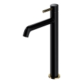 OMNIRES Y1212BLGL - Kran till handfat Y 30,8 cm halv-matt svart/skinande guld
