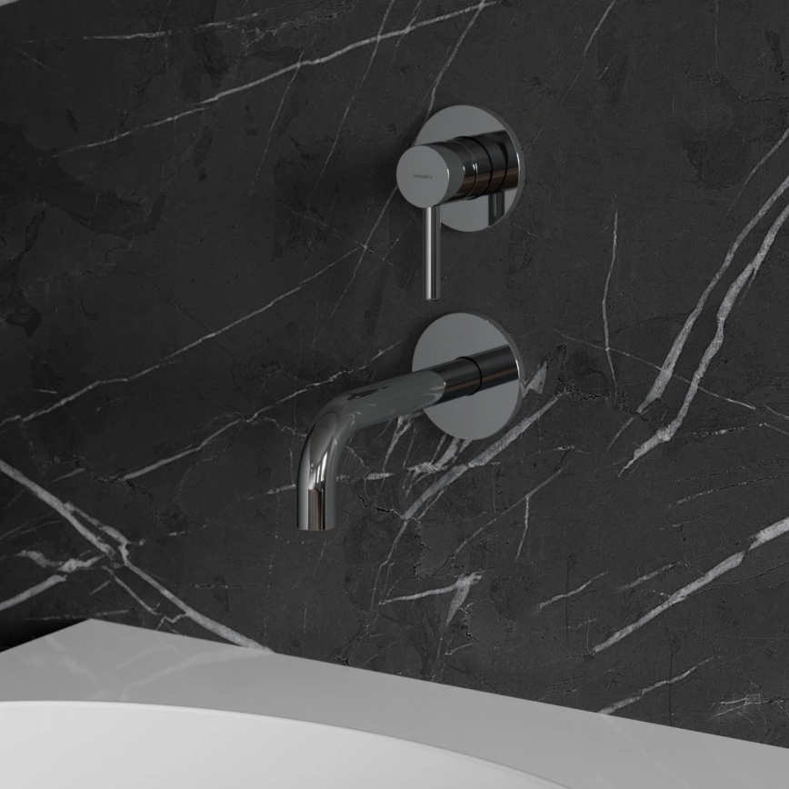 OMNIRES Y1215NCR - Tvättställsblandare för infällnad, Y blank krom