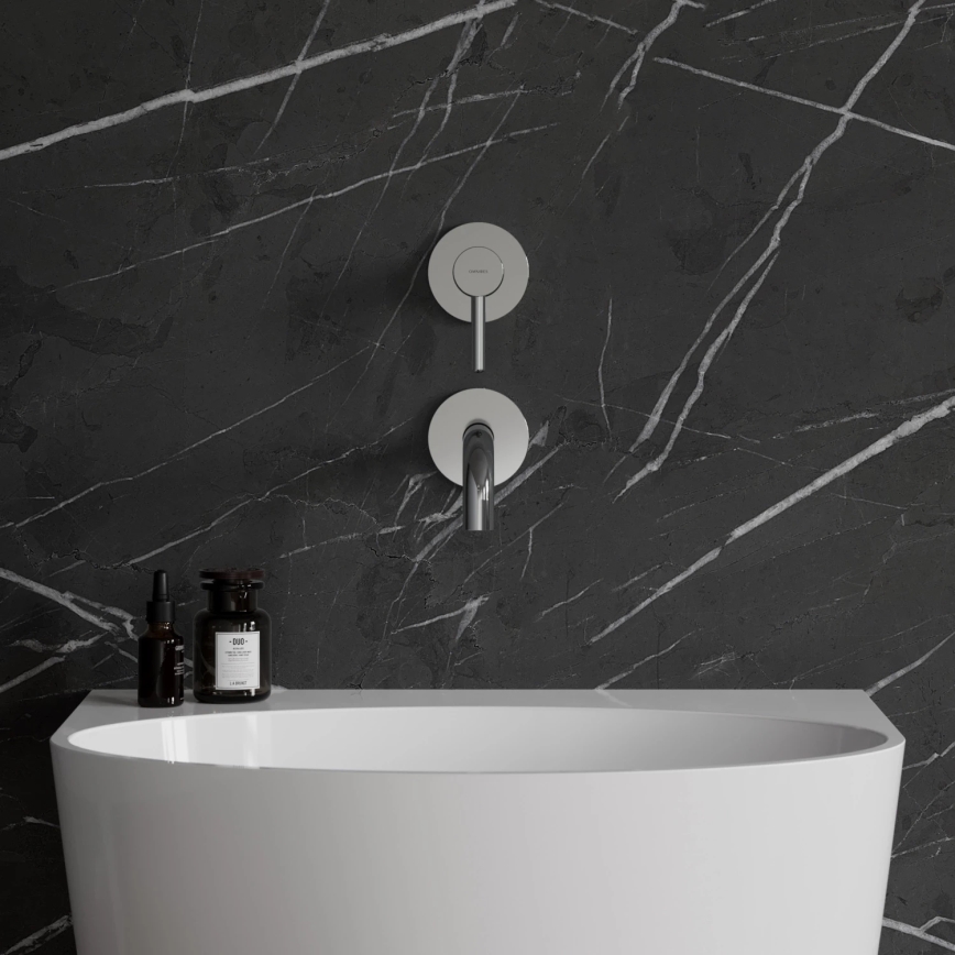 OMNIRES Y1215NCR - Tvättställsblandare för infällnad, Y blank krom