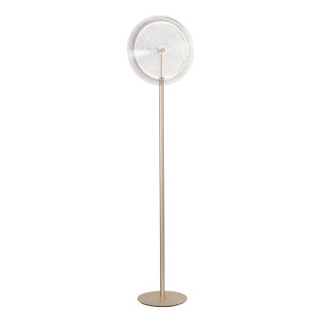 Ondaluce - Dimbar LED-golvlampa JOKEY LED/15W/230V guld/klarglas