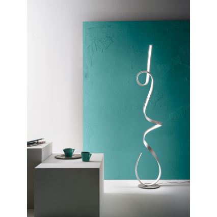 Ondaluce - Dimbar LED-golvlampa LUMEN LED/30W/230V silverfärgad