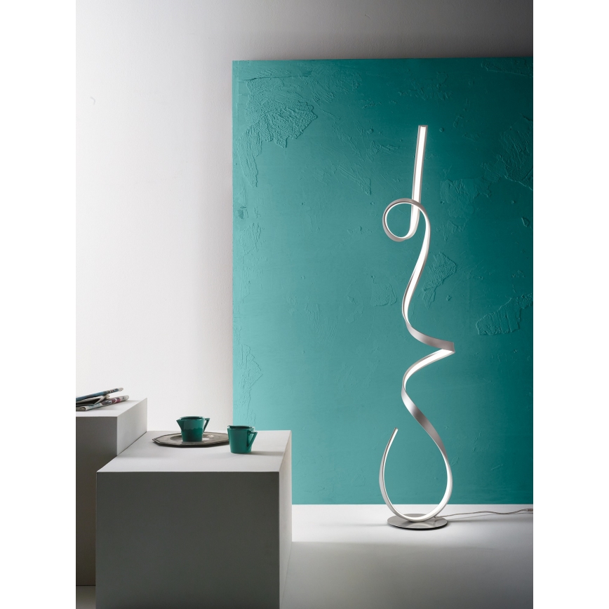 Ondaluce - Dimbar LED-golvlampa LUMEN LED/30W/230V silverfärgad