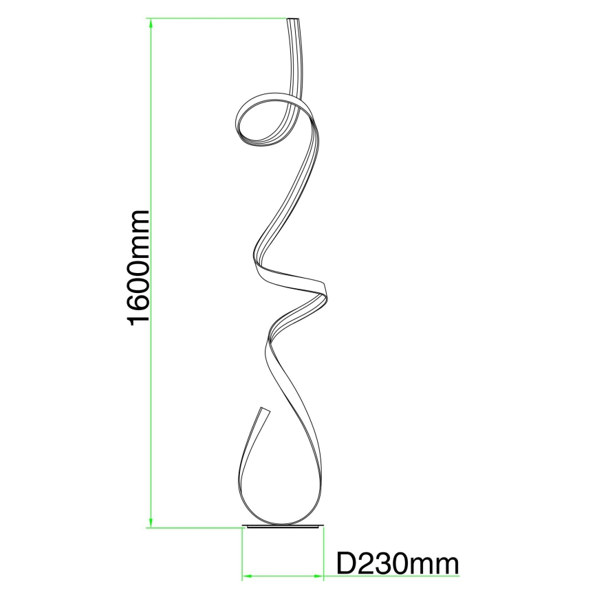 Ondaluce - Dimbar LED-golvlampa LUMEN LED/30W/230V silverfärgad