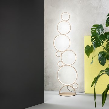 Ondaluce - Dimbar LED-golvlampa POIS LED/52W/230V 160 cm guld