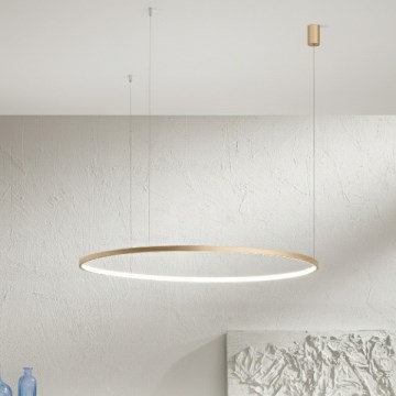 Ondaluce - Dimbar LED-ljuskrona på vajer SOEL LED/47W/230V Ø 100 cm i guld