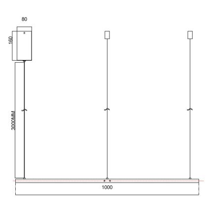 Ondaluce - Dimbar LED-ljuskrona på vajer SOEL LED/47W/230V Ø 100 cm i guld
