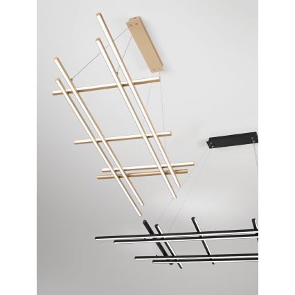 Ondaluce - Dimbar LED-pendel på kabel MOVIDA LED/114W/230V svart