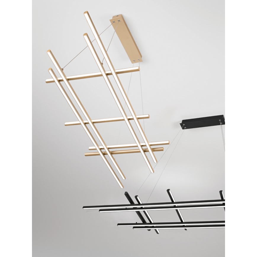 Ondaluce - Dimbar LED-pendel på kabel MOVIDA LED/114W/230V svart