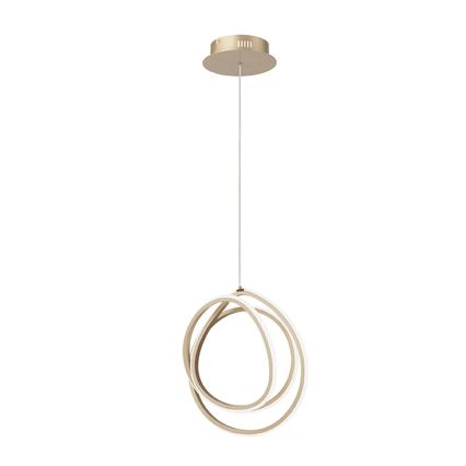 Ondaluce - Dimbar LED-pendellampa på kabel GOLDEN LED/28W/230V Ø 31,5 cm guld