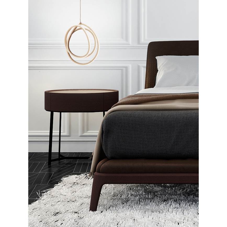 Ondaluce - Dimbar LED-pendellampa på kabel GOLDEN LED/28W/230V Ø 31,5 cm guld